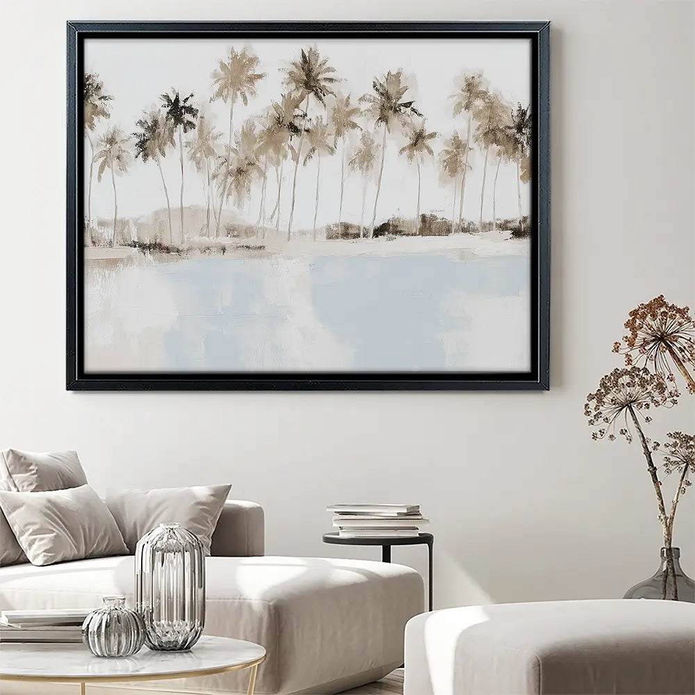 Coconut Palms Lagoon Canvas Print Coconut Palms Lagoon Canvas Print wall art product Chromatic Storm Studio