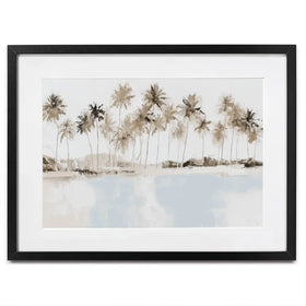Coconut Palms Lagoon Framed Art Print Coconut Palms Lagoon Framed Art Print wall art product Chromatic Storm Studio