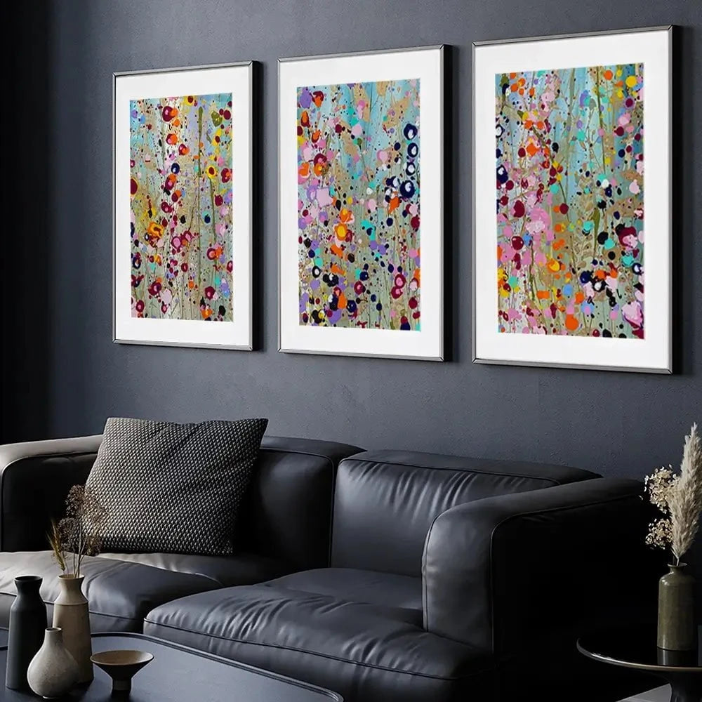 Collette Framed Art Print Trio Collette Framed Art Print Trio wall art product Scarlet Sky Studio