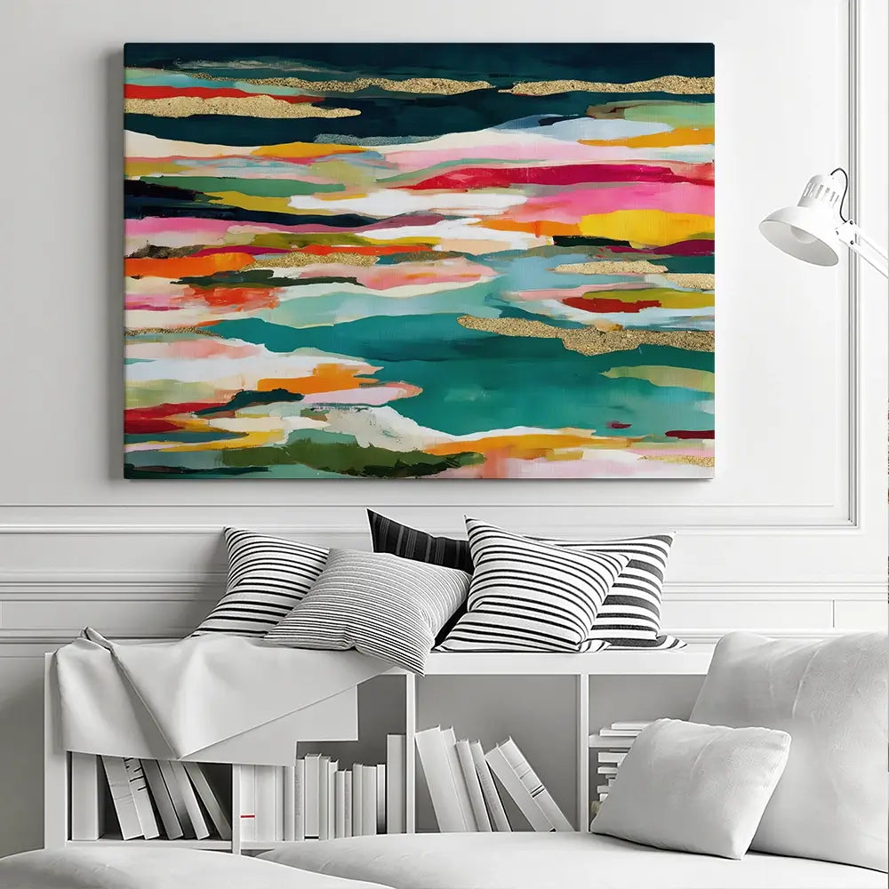 Colour Strata Gold Canvas Print Colour Strata Gold Canvas Print wall art product Chromatic Storm Studio