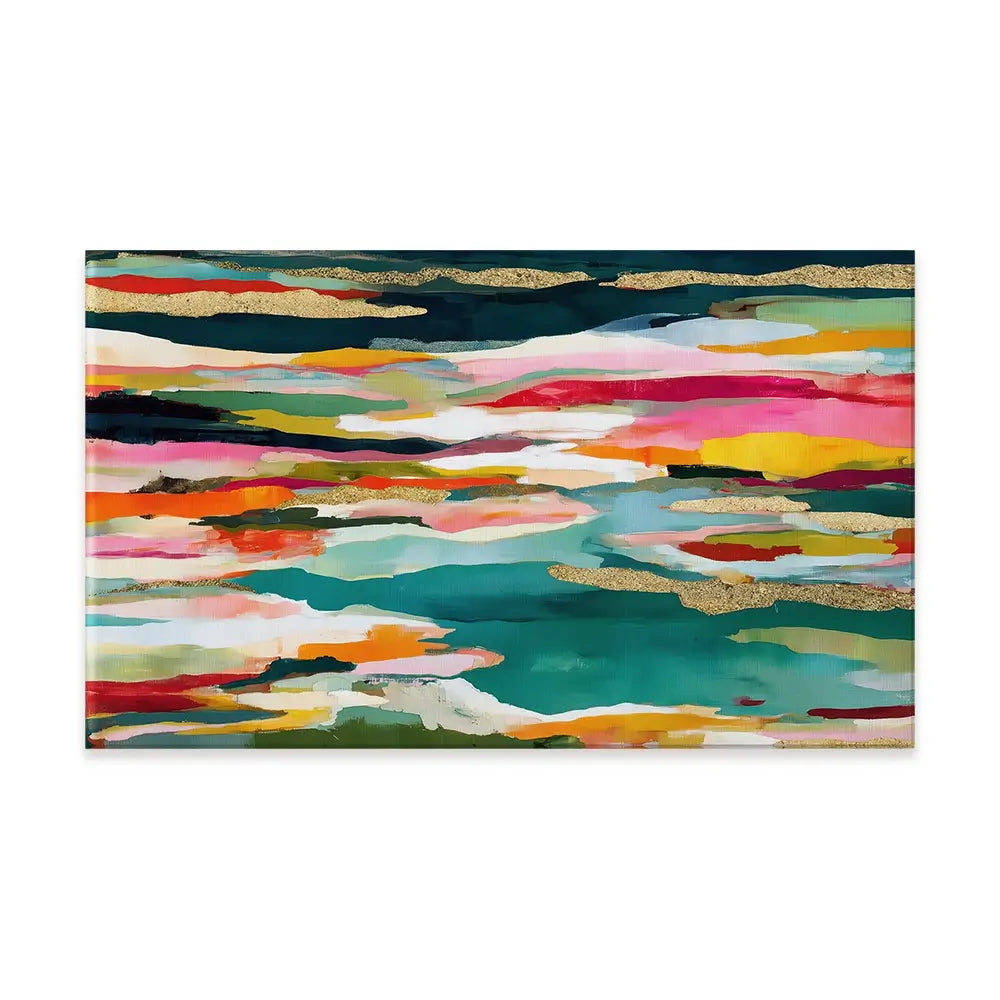 Colour Strata Gold Canvas Print Colour Strata Gold Canvas Print wall art product Chromatic Storm Studio
