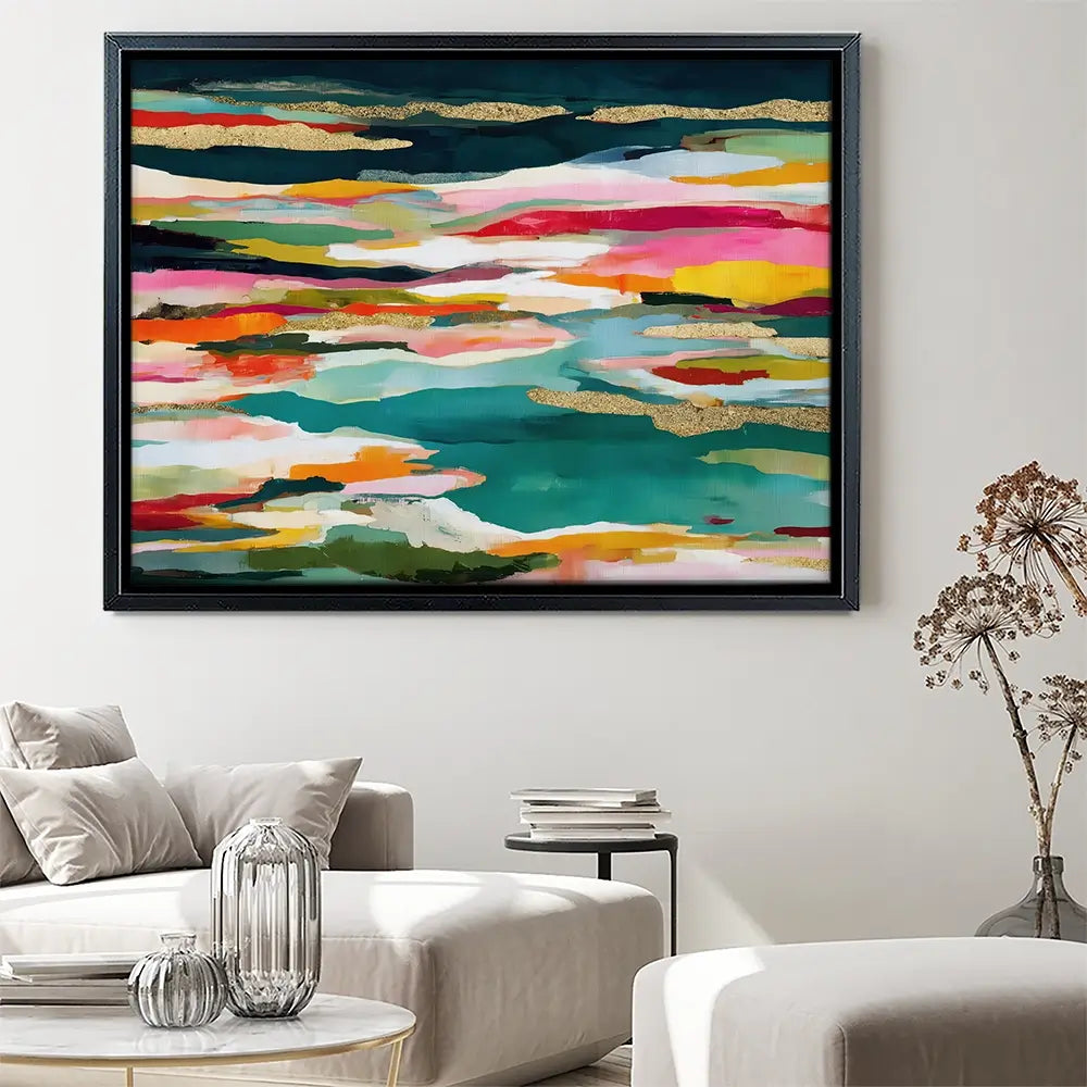 Colour Strata Gold Canvas Print Colour Strata Gold Canvas Print wall art product Chromatic Storm Studio