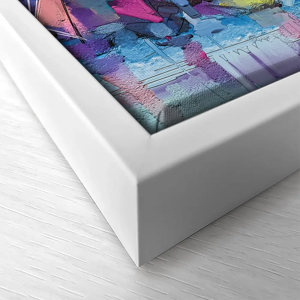 Coloured Boats Square Canvas Print Coloured Boats Square Canvas Print wall art product pluie_r / Shutterstock