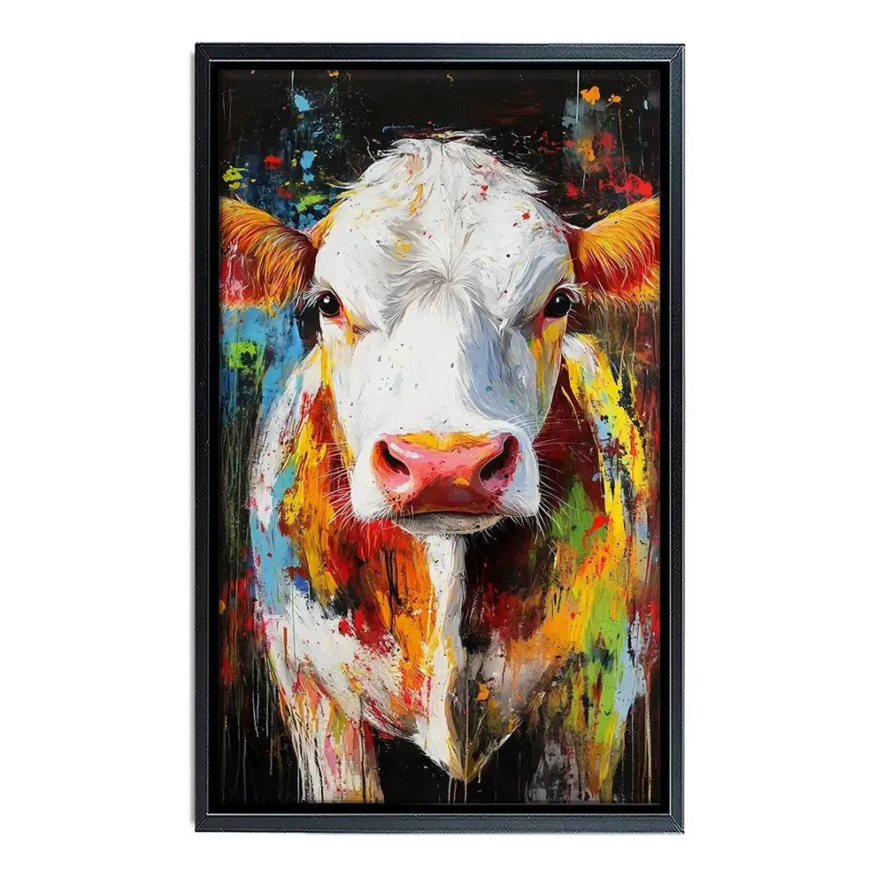 Coloured Cow Canvas Print Coloured Cow Canvas Print wall art product Franklyn Gregory - Independent
