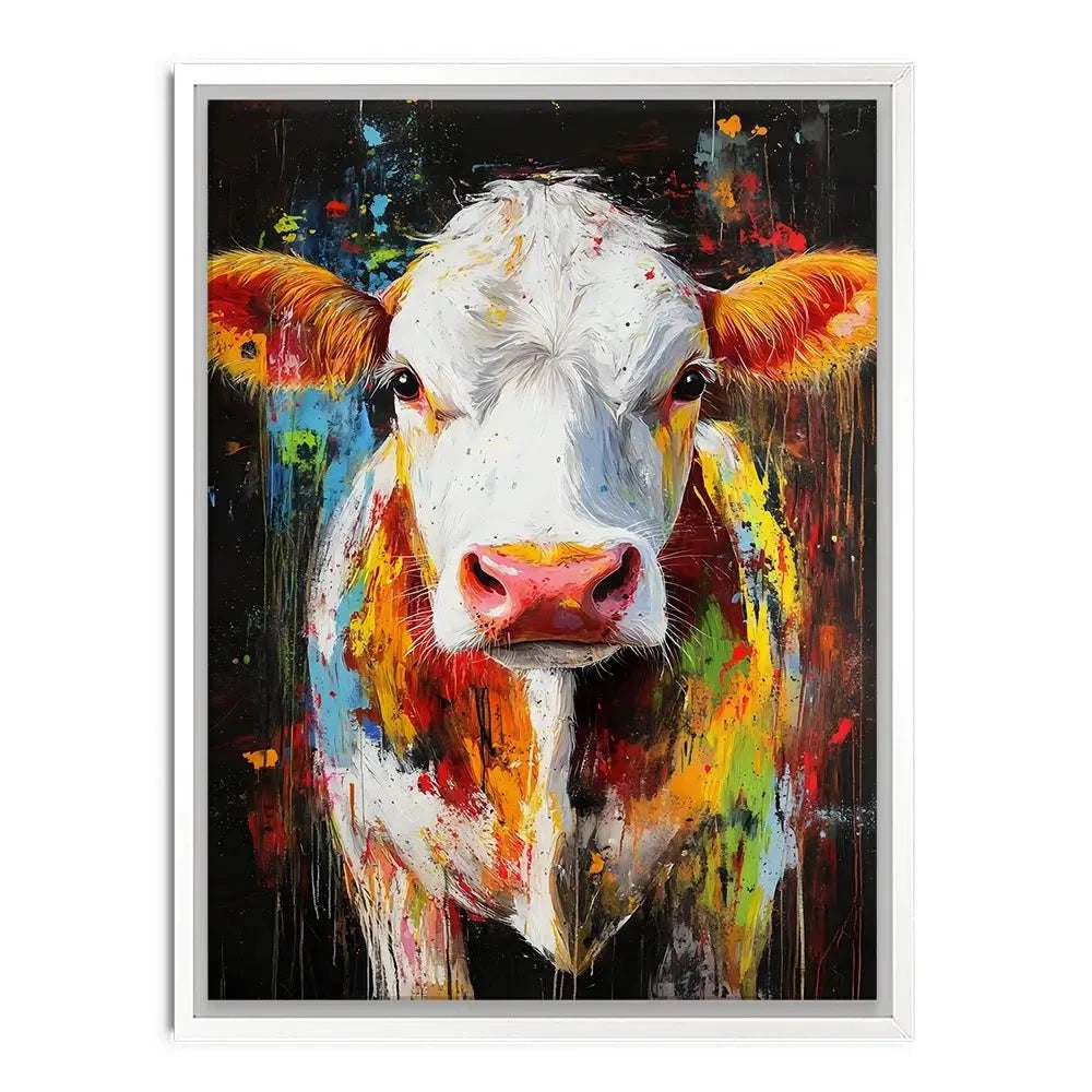 Coloured Cow Canvas Print Coloured Cow Canvas Print wall art product Franklyn Gregory - Independent