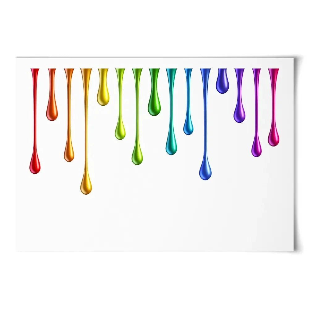 Coloured Paint Drips Art Print Coloured Paint Drips Art Print wall art product 3d_kot / Shutterstock