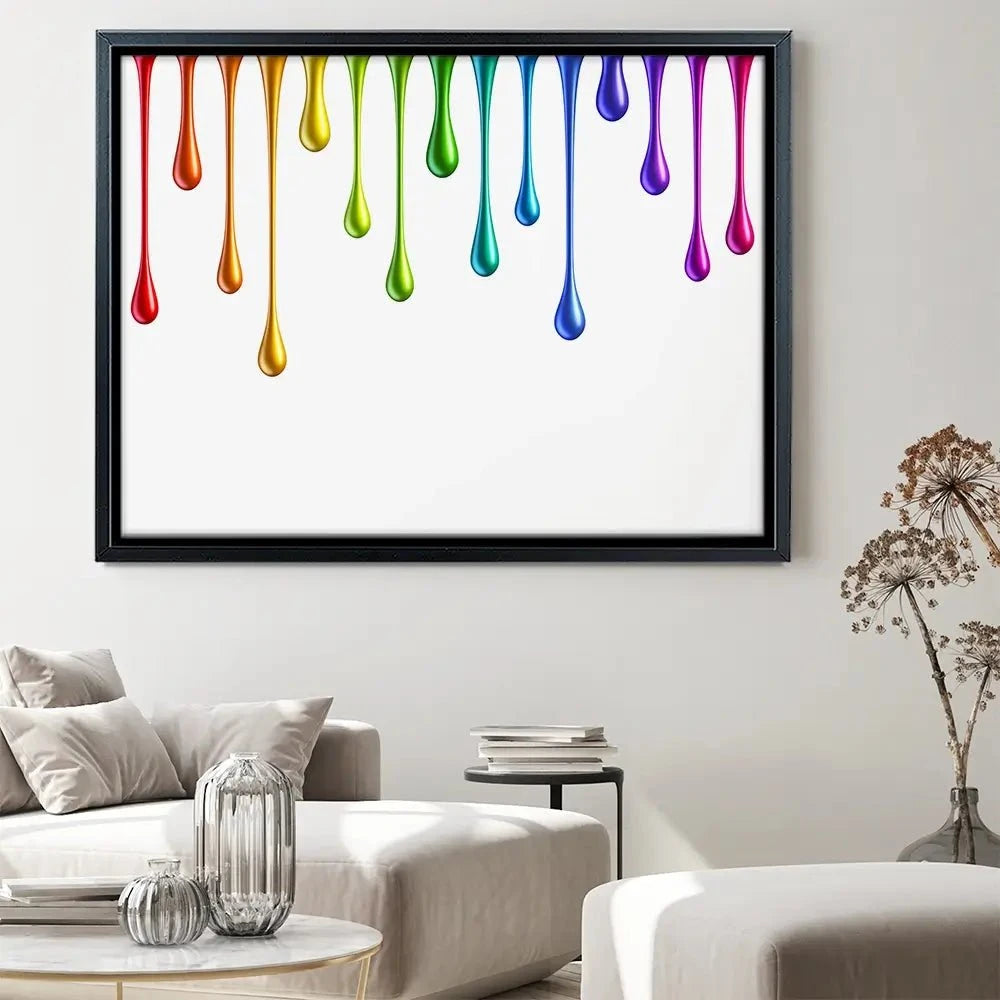 Coloured Paint Drips Canvas Print Coloured Paint Drips Canvas Print wall art product 3d_kot / Shutterstock