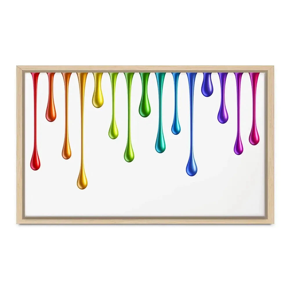 Coloured Paint Drips Canvas Print Coloured Paint Drips Canvas Print wall art product 3d_kot / Shutterstock