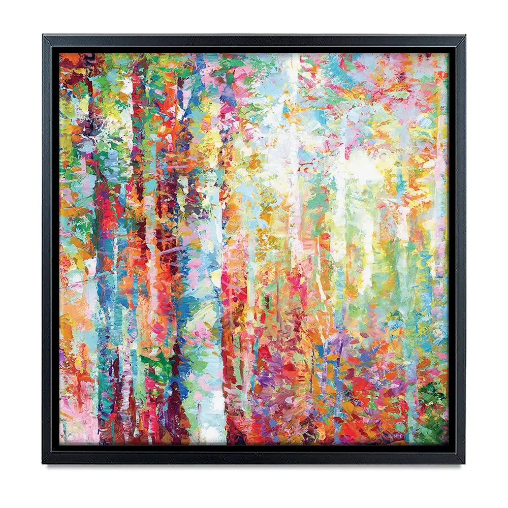 Colourful Abstract Birch Trees Oversized Canvas Print Colourful Abstract Birch Trees Oversized Canvas Print wall art product Art Print Shop