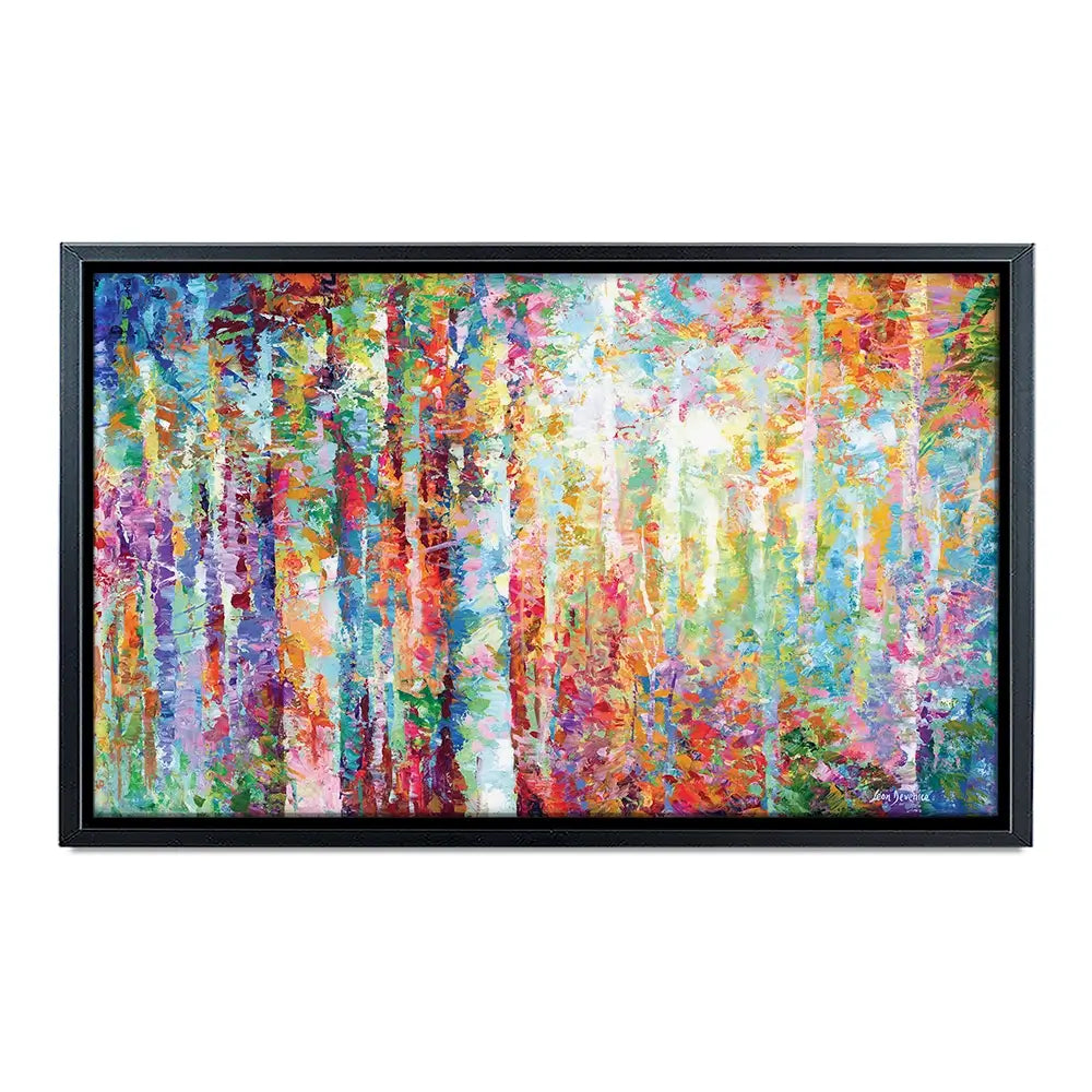 Colourful Abstract Birch Trees Oversized Canvas Print Colourful Abstract Birch Trees Oversized Canvas Print wall art product Art Print Shop