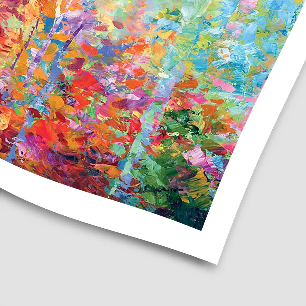 Colourful Abstract Birch Trees Square Art Print Colourful Abstract Birch Trees Square Art Print wall art product Leon Devenice