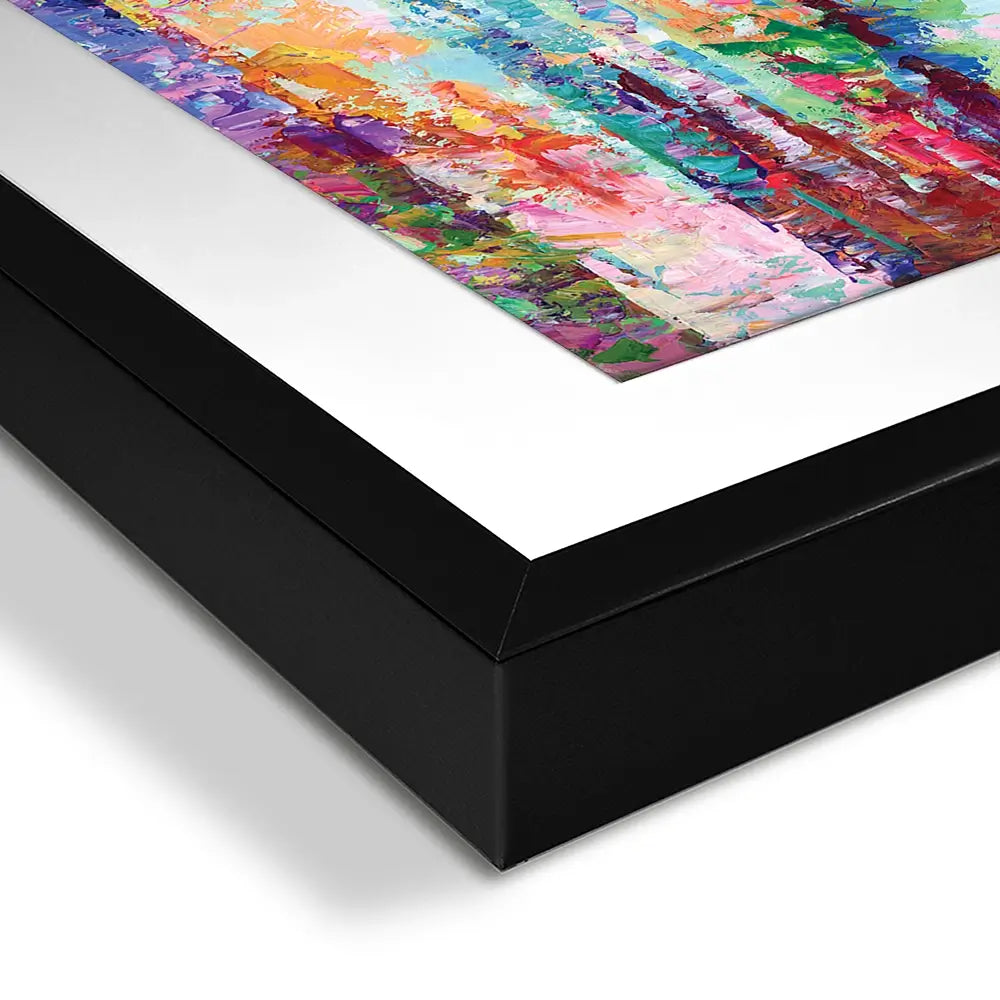 Colourful Abstract Birch Trees Square Framed Art Print Colourful Abstract Birch Trees Square Framed Art Print wall art product Leon Devenice
