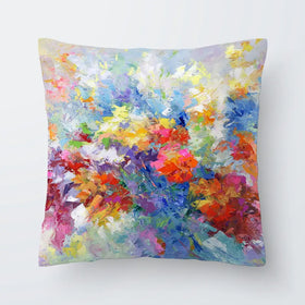 Colourful Abstract Floral 2 Cushion Colourful Abstract Floral 2 Cushion wall art product Leon Devenice