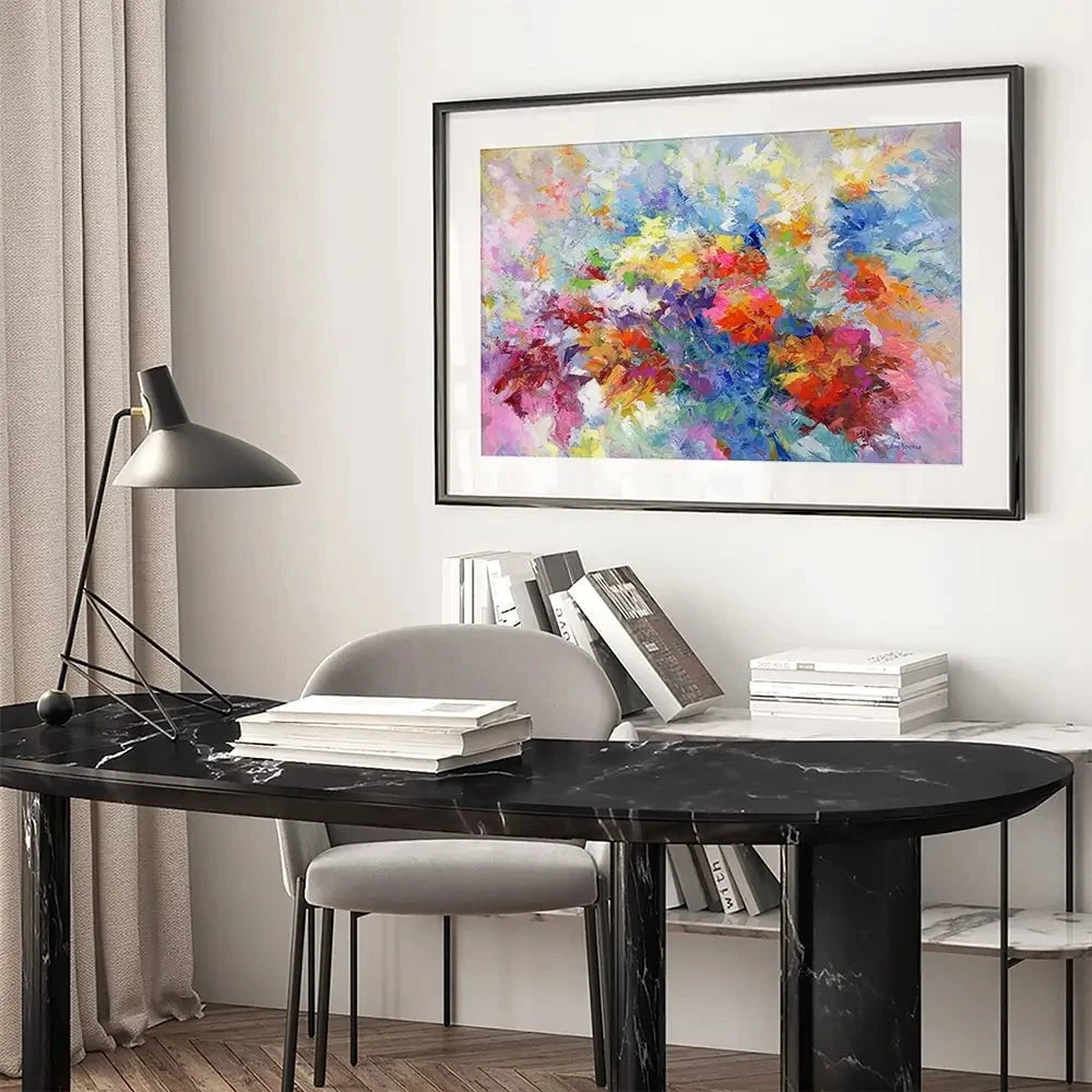 Colourful Abstract Floral 2 Framed Art Print Colourful Abstract Floral 2 Framed Art Print wall art product Leon Devenice