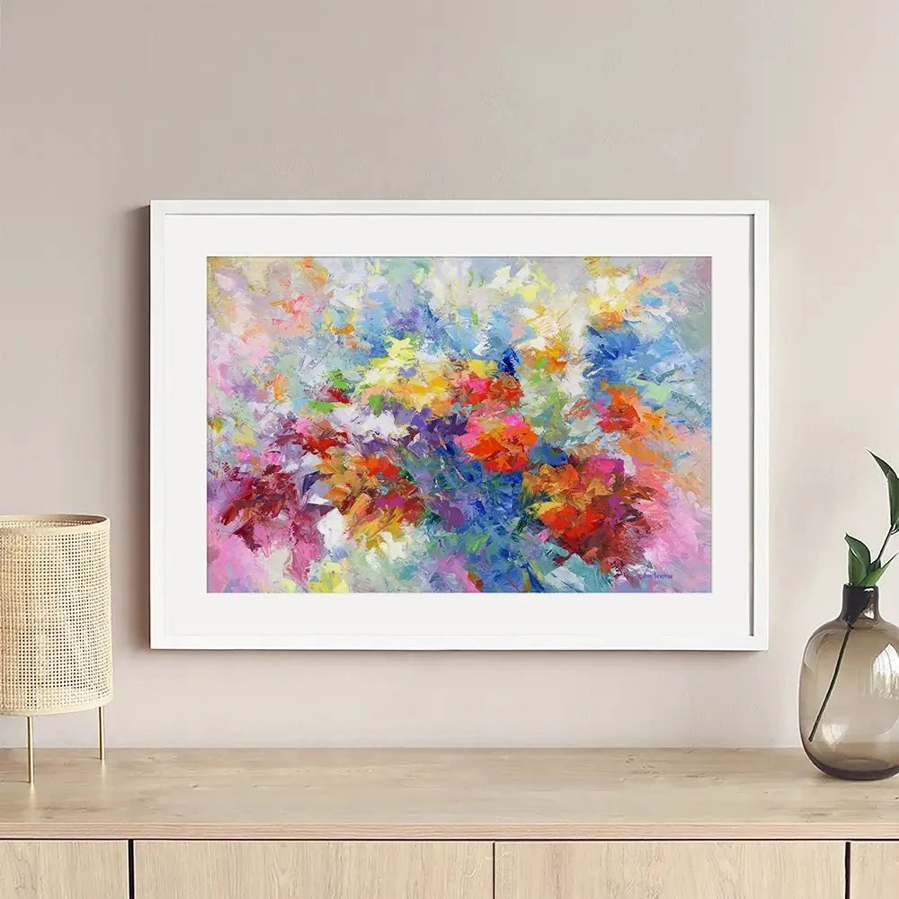 Colourful Abstract Floral 2 Framed Art Print Colourful Abstract Floral 2 Framed Art Print wall art product Leon Devenice