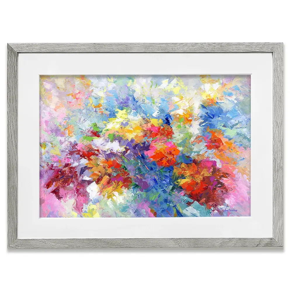 Colourful Abstract Floral 2 Framed Art Print Colourful Abstract Floral 2 Framed Art Print wall art product Leon Devenice
