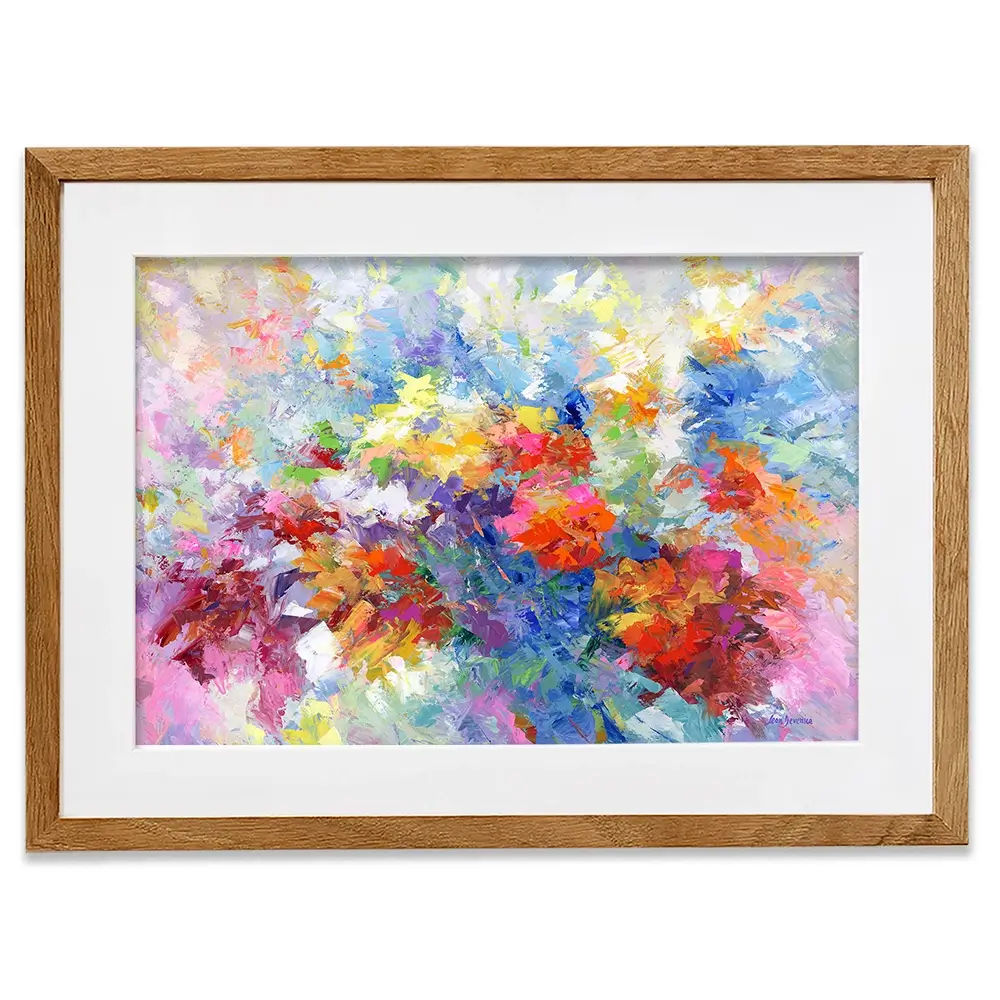 Colourful Abstract Floral 2 Framed Art Print Colourful Abstract Floral 2 Framed Art Print wall art product Leon Devenice