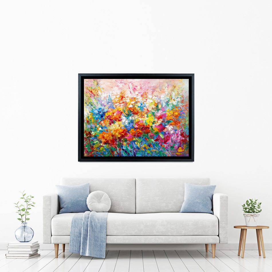 Colourful Abstract Floral Canvas Print wall art product Leon Devenice