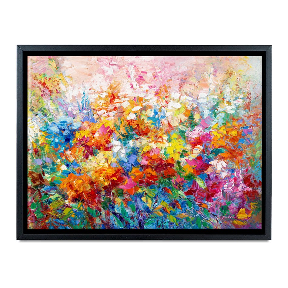 Colourful Abstract Floral Canvas Print wall art product Leon Devenice