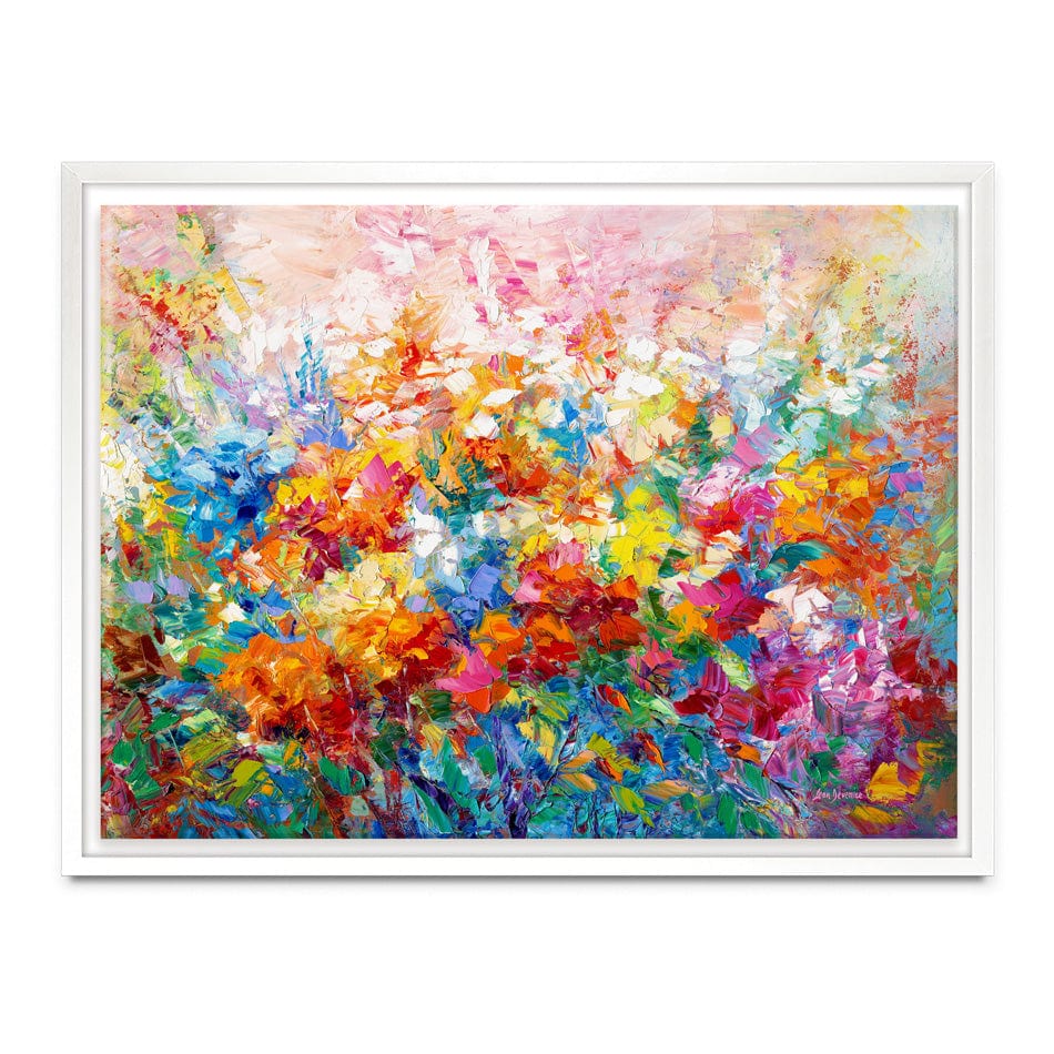 Colourful Abstract Floral Canvas Print wall art product Leon Devenice