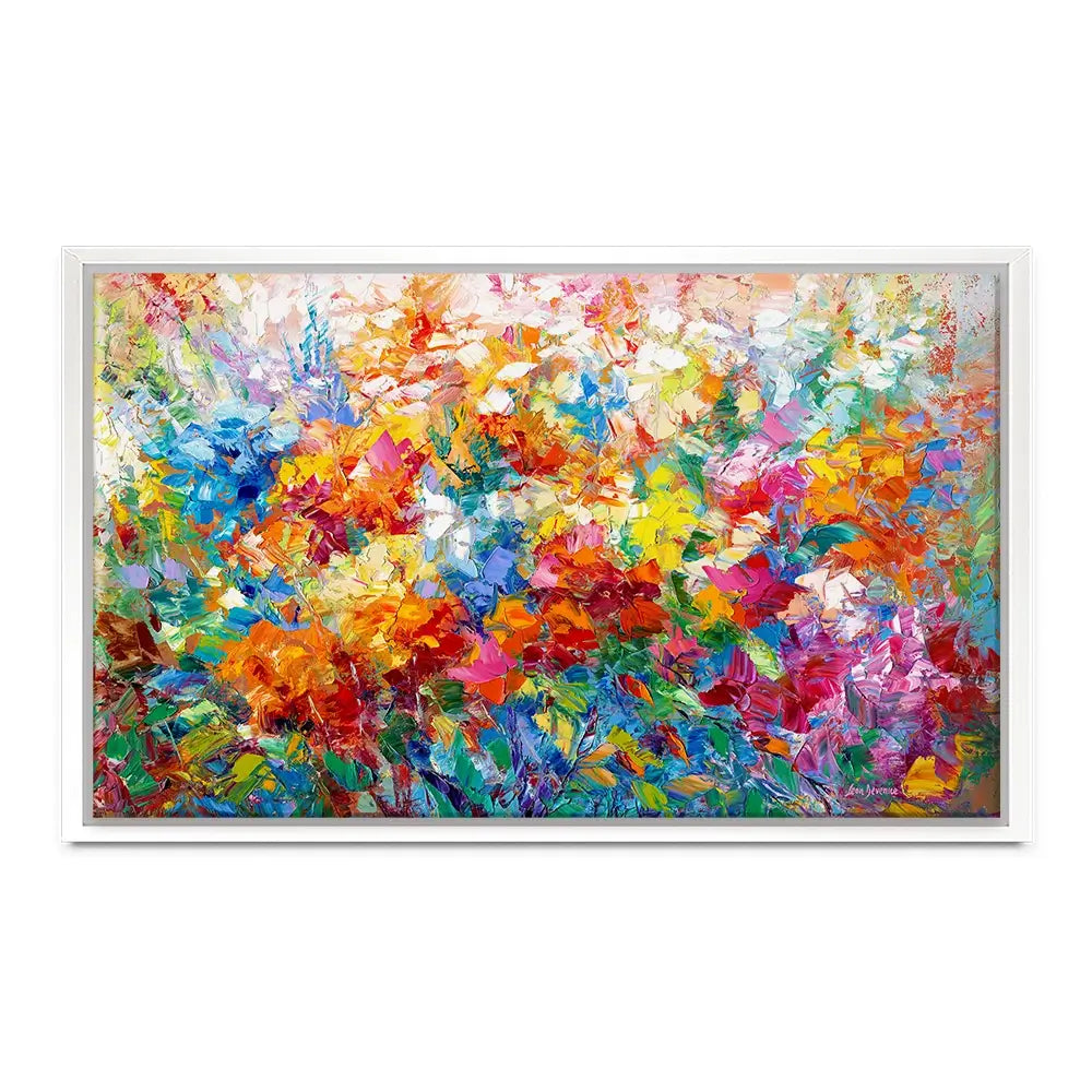 Colourful Abstract Floral Oversized Canvas Print Colourful Abstract Floral Oversized Canvas Print wall art product Leon Devenice