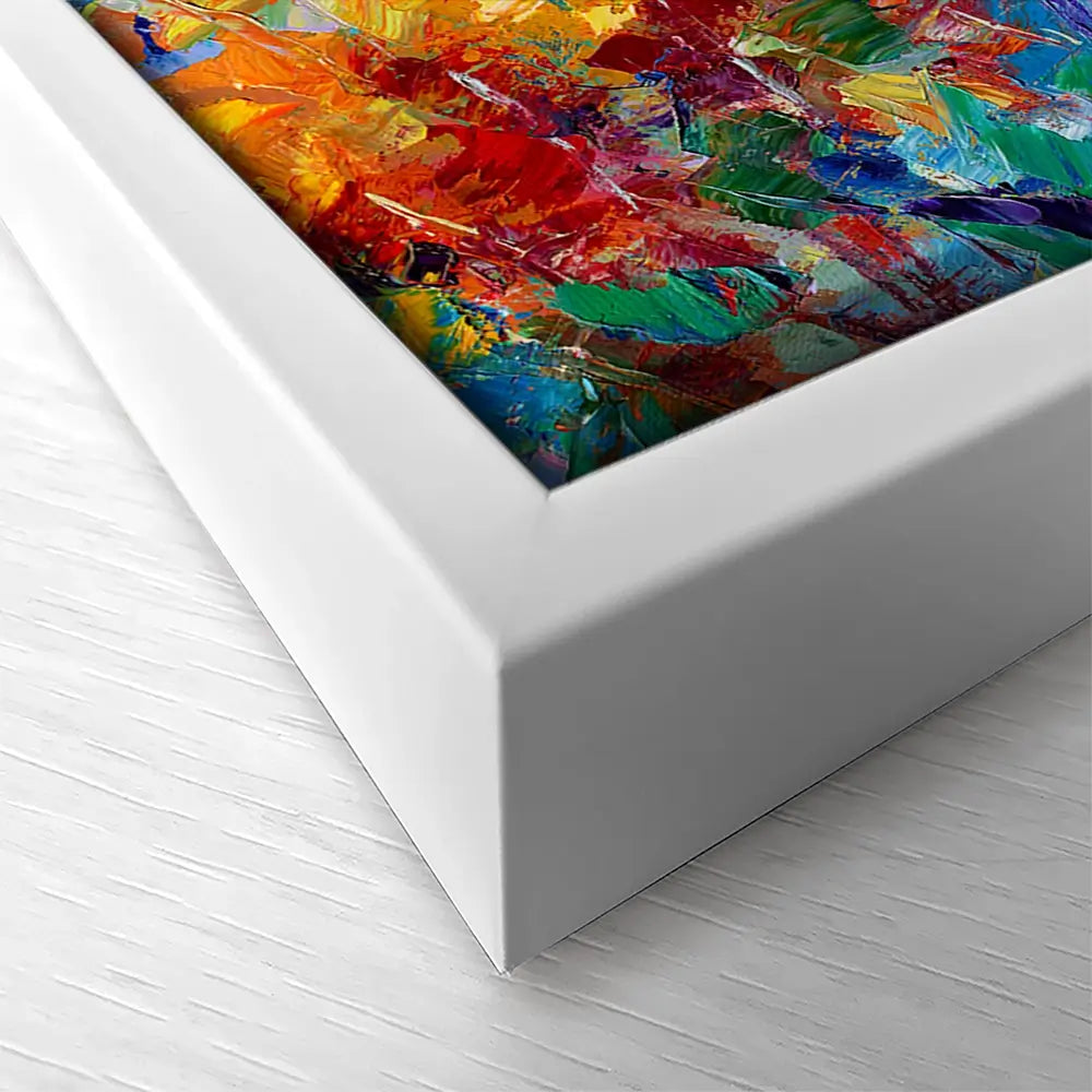 Colourful Abstract Floral Oversized Canvas Print Colourful Abstract Floral Oversized Canvas Print wall art product Leon Devenice