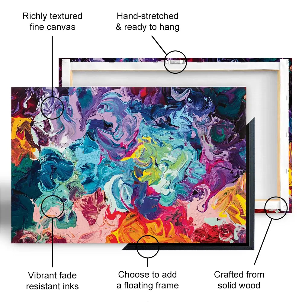 Colourful Abstract Oil Painting Canvas Print Colourful Abstract Oil Painting Canvas Print wall art product vhpicstock / Shutterstock