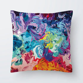 Colourful Abstract Oil Painting Cushion Colourful Abstract Oil Painting Cushion wall art product vhpicstock / Shutterstock
