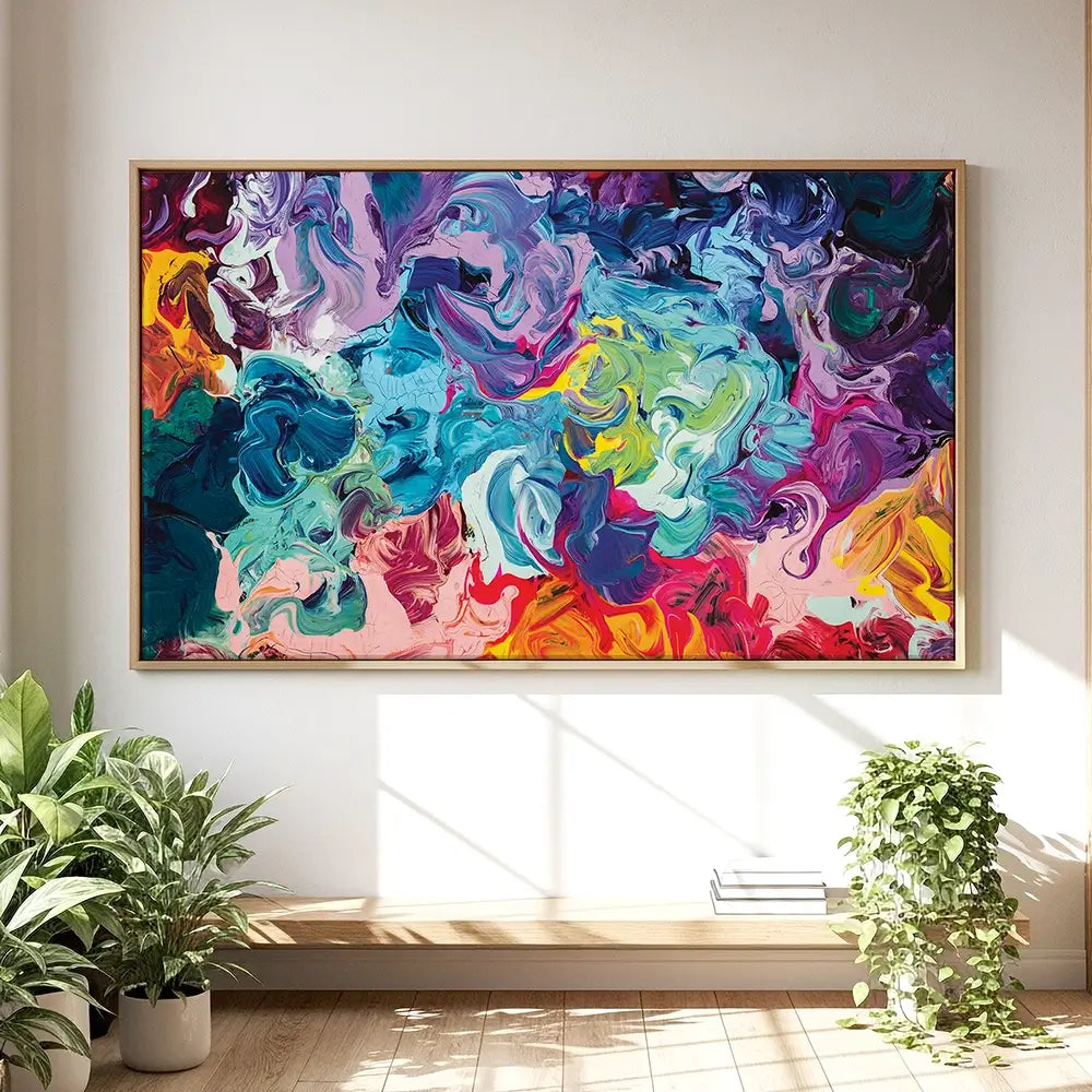 Colourful Abstract Oil Painting Oversized Canvas Print Colourful Abstract Oil Painting Oversized Canvas Print wall art product vhpicstock / Shutterstock