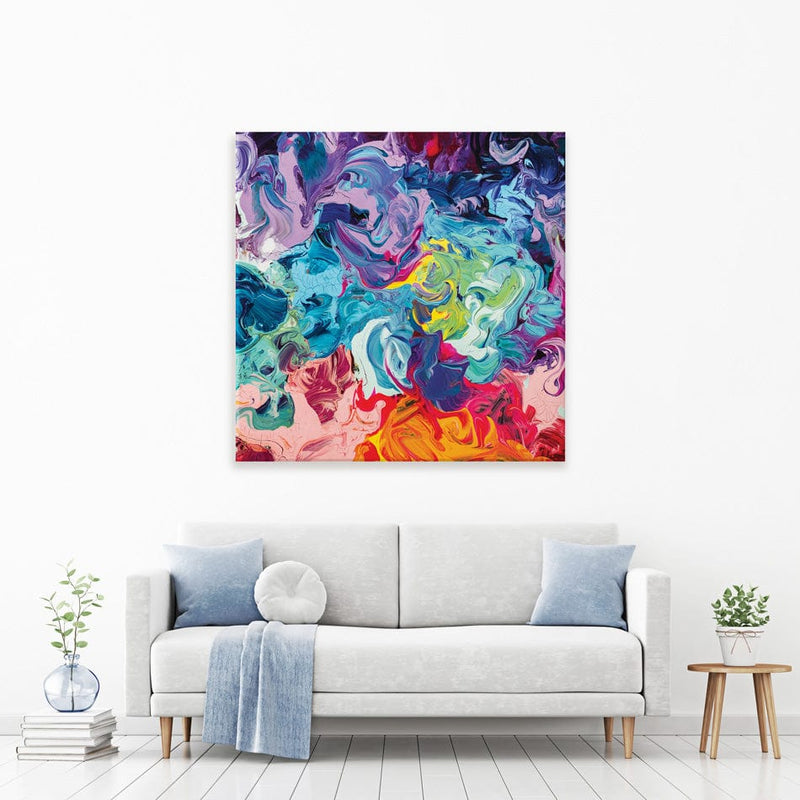 Colourful Abstract Oil Painting Square Canvas Print wall art product vhpicstock / Shutterstock