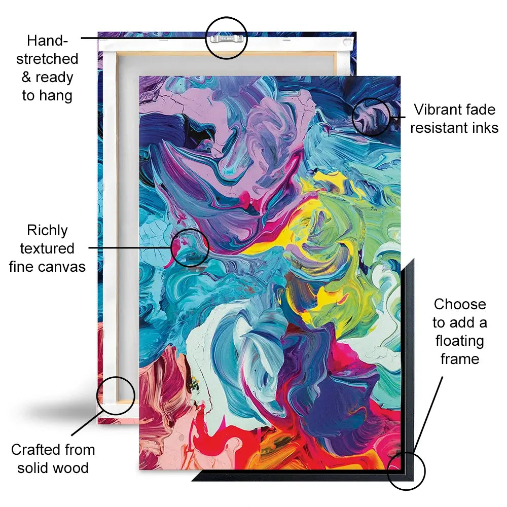 Colourful Abstract Trio Canvas Print Colourful Abstract Trio Canvas Print wall art product vhpicstock / Shutterstock
