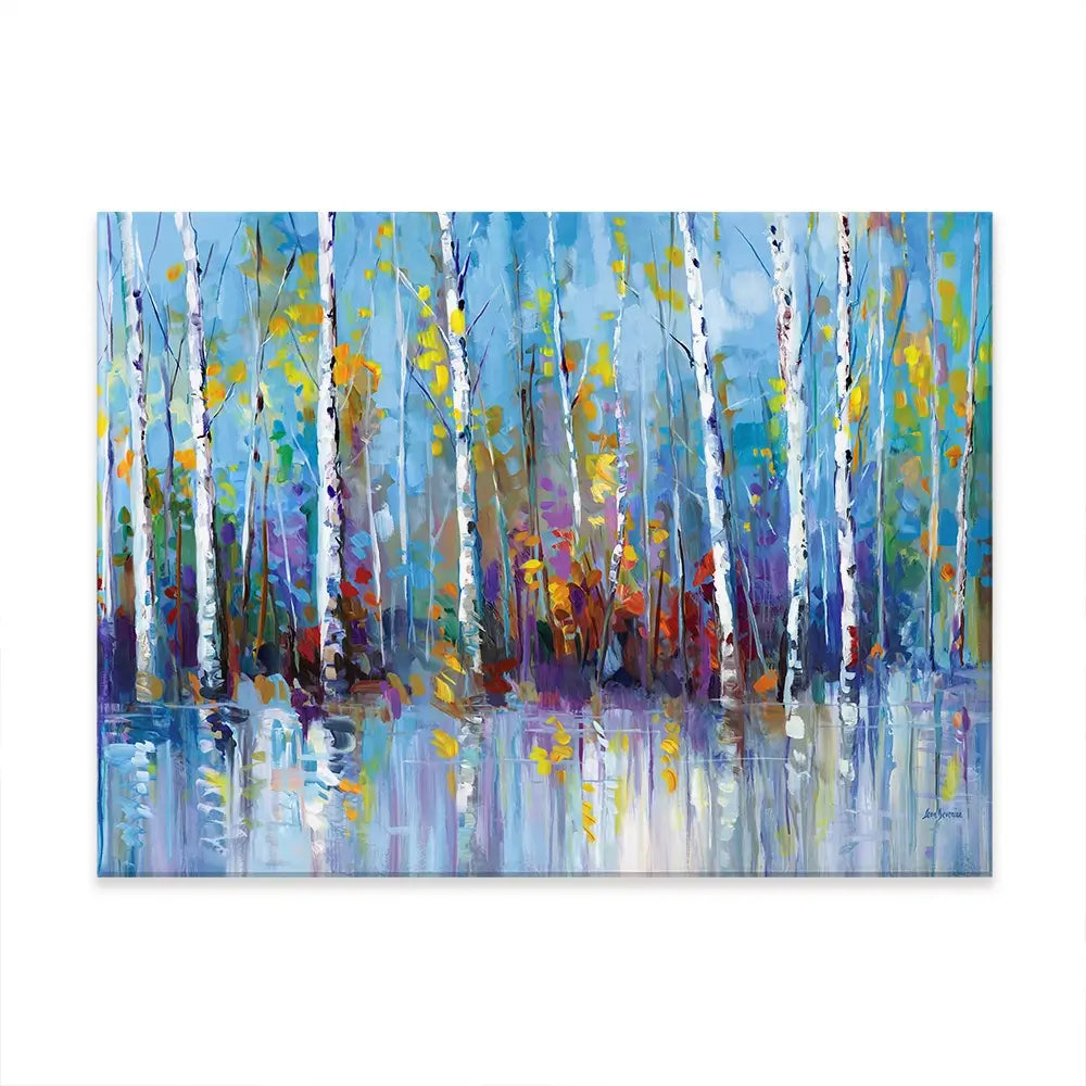 Colourful Birch Trees Canvas Print Colourful Birch Trees Canvas Print wall art product Leon Devenice