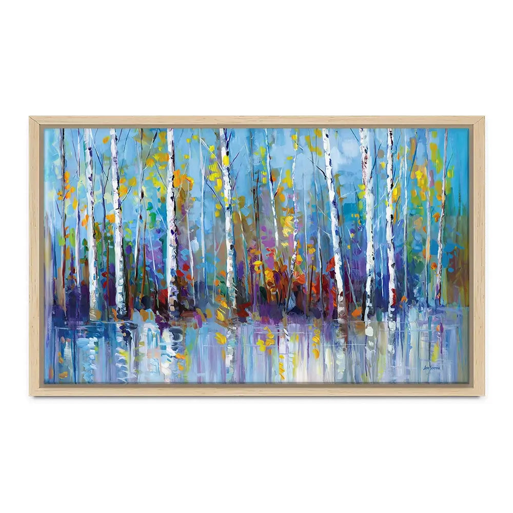 Colourful Birch Trees Canvas Print Colourful Birch Trees Canvas Print wall art product Leon Devenice