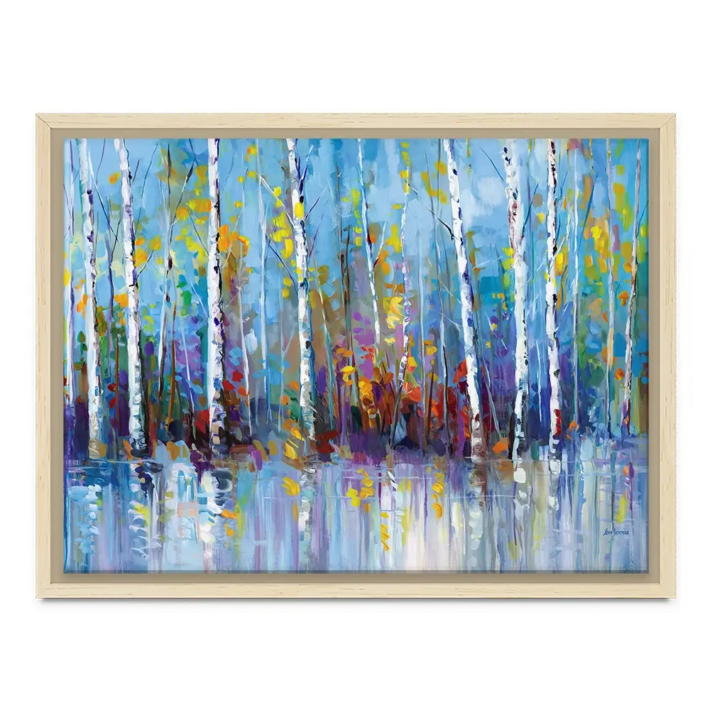 Colourful Birch Trees Canvas Print Colourful Birch Trees Canvas Print wall art product Leon Devenice