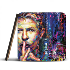 Colourful Bowie Coaster Set Colourful Bowie Coaster Set wall art product Leon Devenice