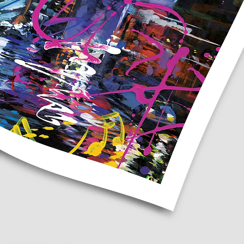 Colourful Bowie Square Art Print Colourful Bowie Square Art Print wall art product Leon Devenice