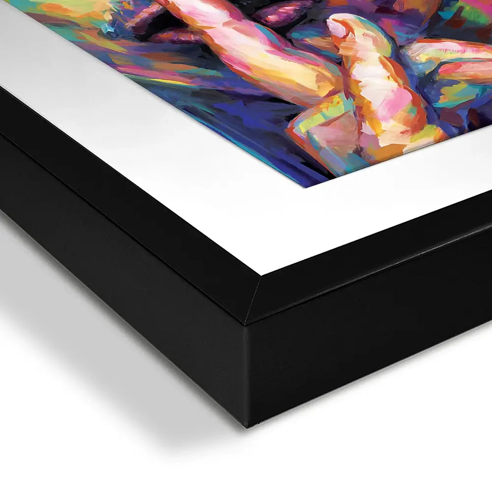 Colourful Bowie Square Framed Art Print Colourful Bowie Square Framed Art Print wall art product Leon Devenice