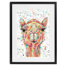 Colourful Camel Framed Art Print Colourful Camel Framed Art Print wall art product Emma LC Art