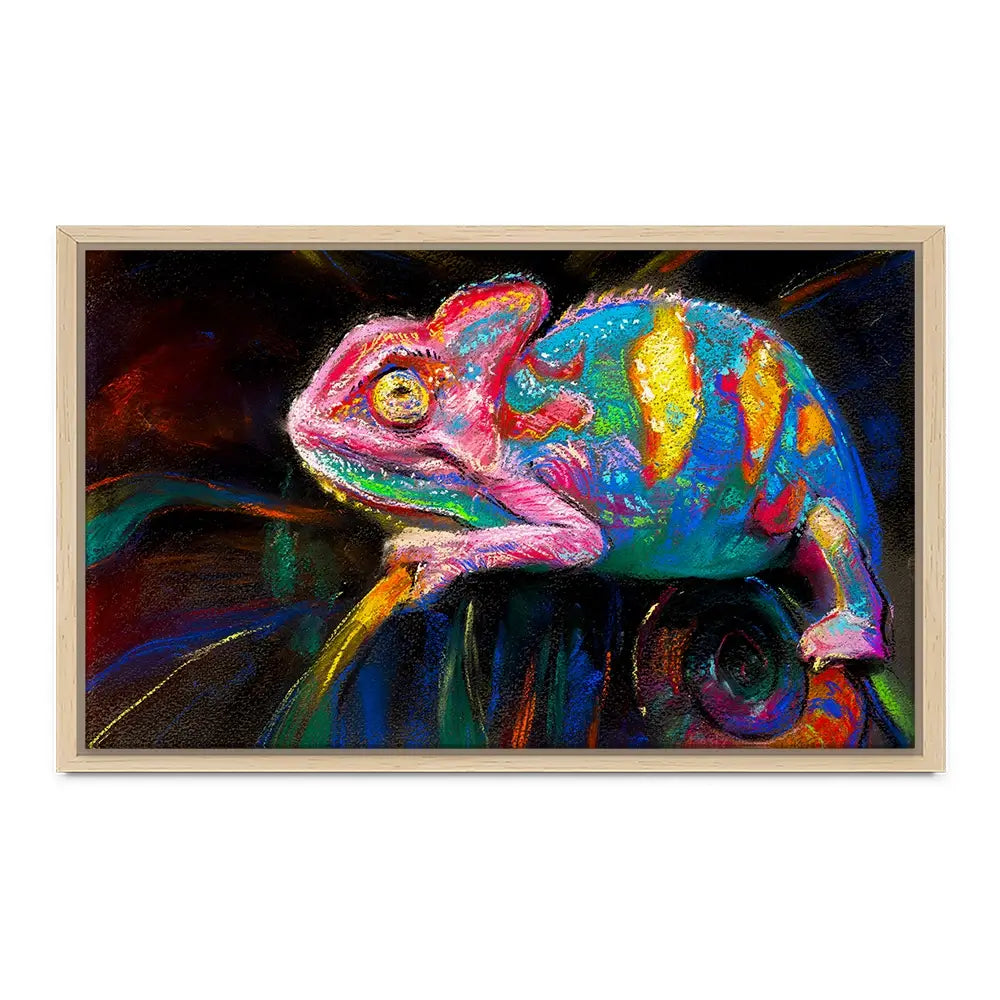 Colourful Chameleon Canvas Print Colourful Chameleon Canvas Print wall art product Art Print Shop