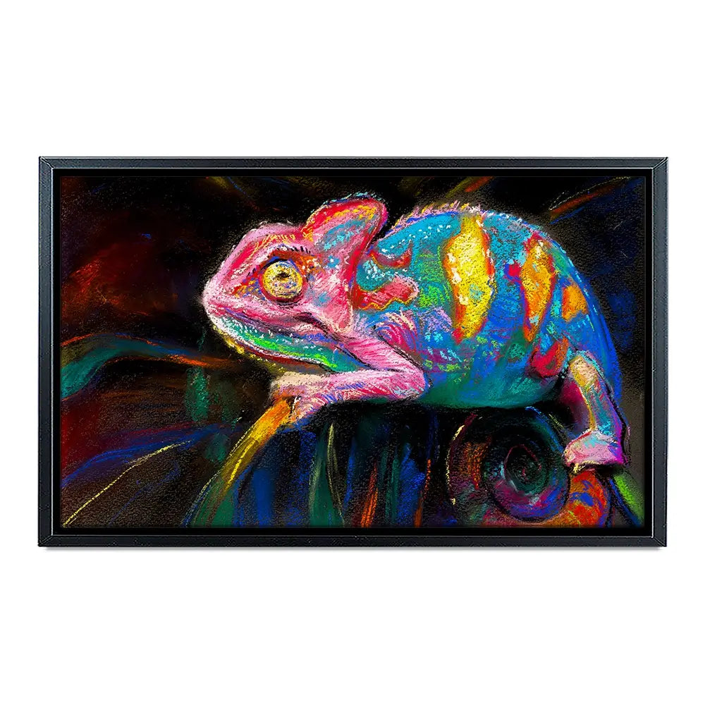 Colourful Chameleon Canvas Print Colourful Chameleon Canvas Print wall art product Art Print Shop