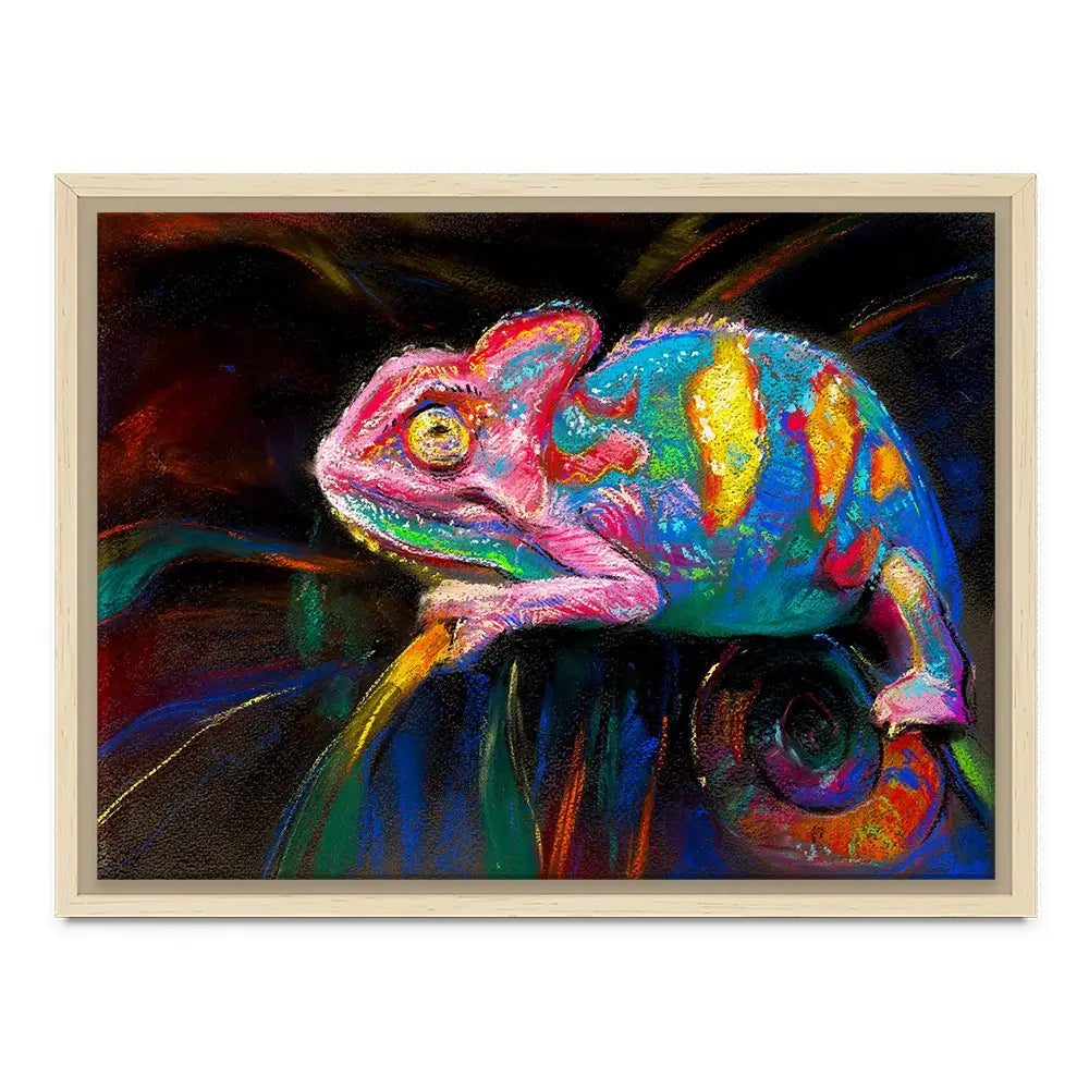 Colourful Chameleon Canvas Print Colourful Chameleon Canvas Print wall art product Art Print Shop