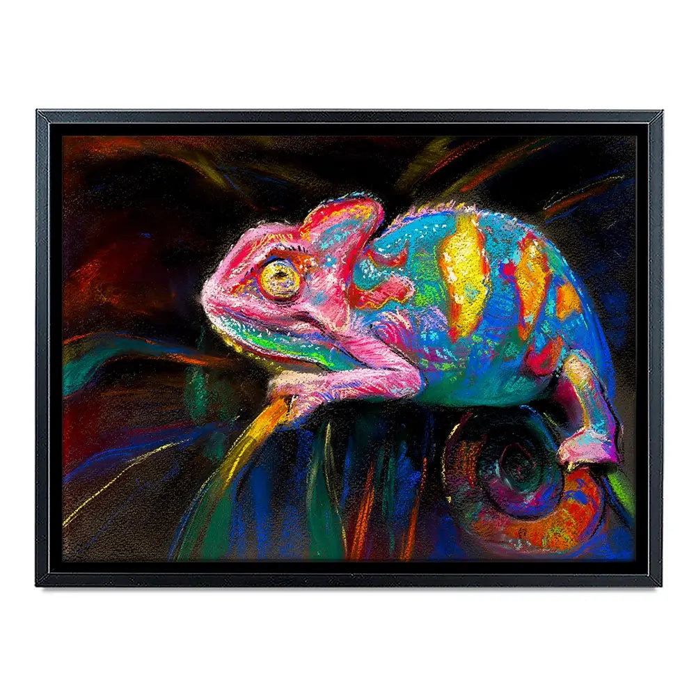 Colourful Chameleon Canvas Print Colourful Chameleon Canvas Print wall art product Art Print Shop