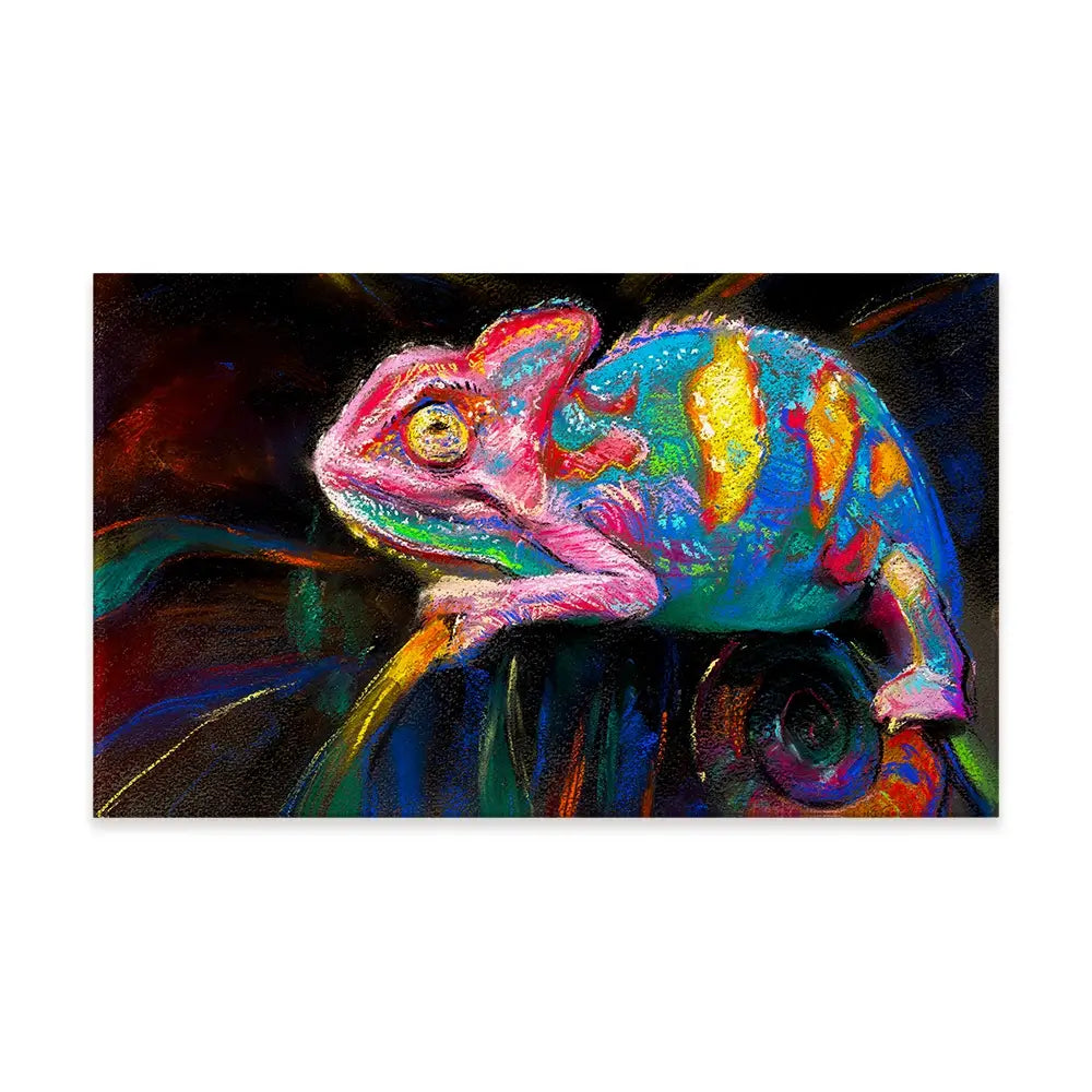 Colourful Chameleon Canvas Print Colourful Chameleon Canvas Print wall art product Art Print Shop