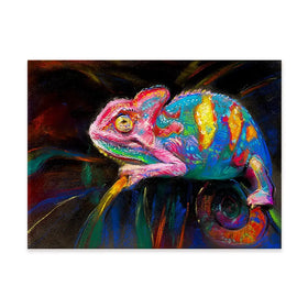 Colourful Chameleon Canvas Print Colourful Chameleon Canvas Print wall art product Art Print Shop