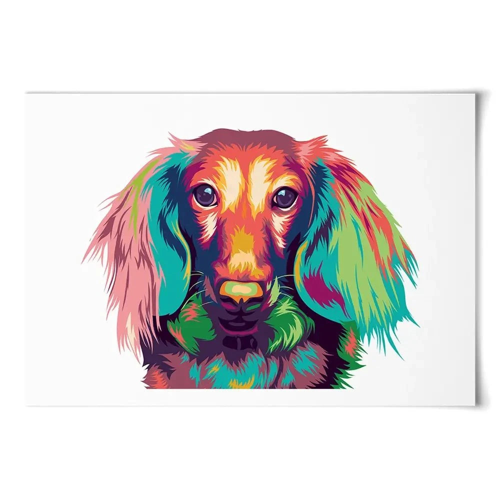 Colourful Dachshund Art Print Colourful Dachshund Art Print wall art product asnan_ad / Shutterstock