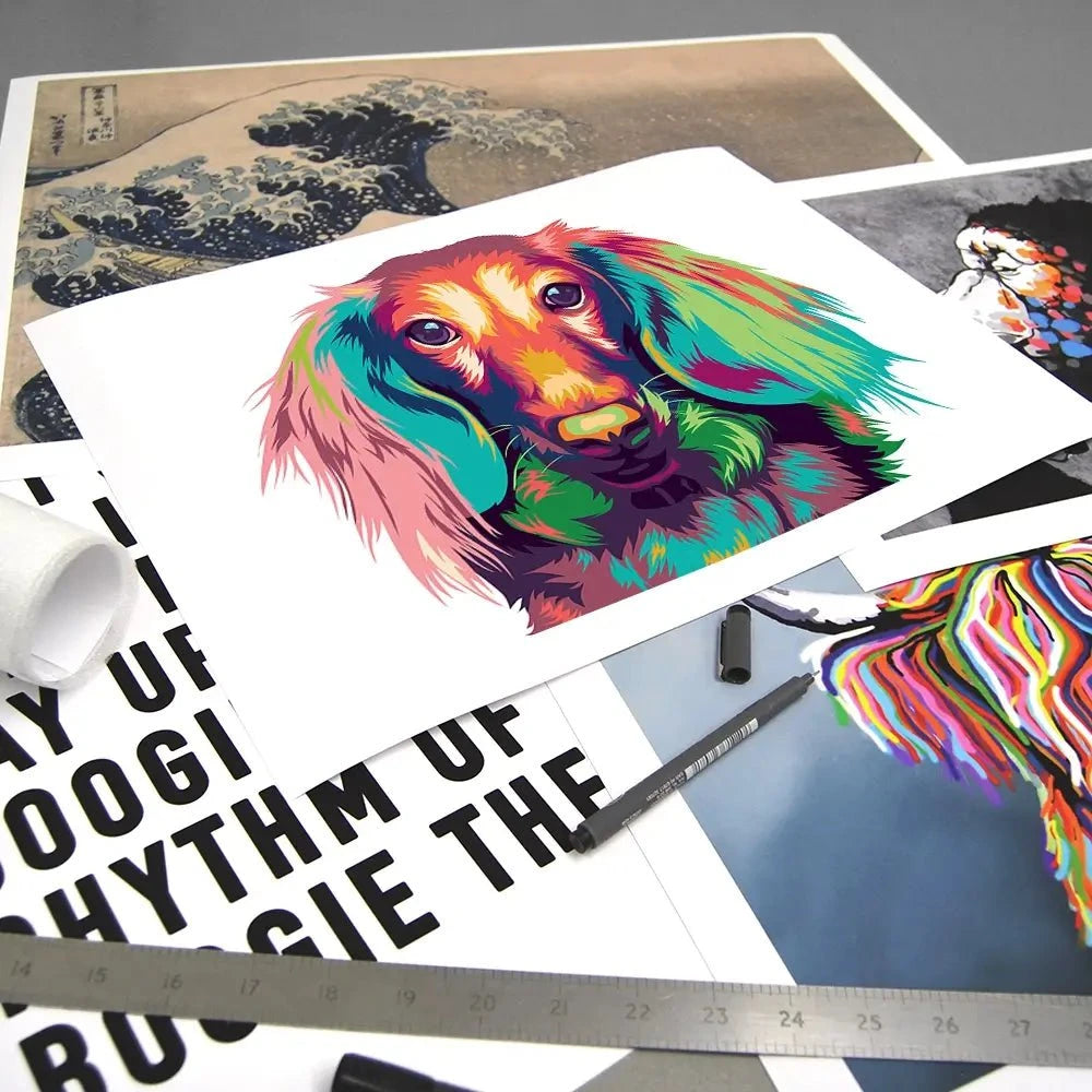 Colourful Dachshund Art Print Colourful Dachshund Art Print wall art product asnan_ad / Shutterstock