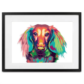 Colourful Dachshund Framed Art Print Colourful Dachshund Framed Art Print wall art product asnan_ad / Shutterstock