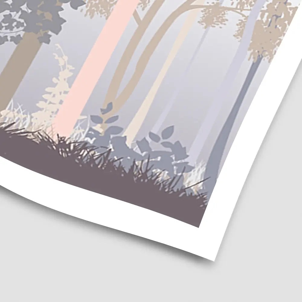 Colourful Deer In The Woods Art Print Colourful Deer In The Woods Art Print wall art product Art Print Shop