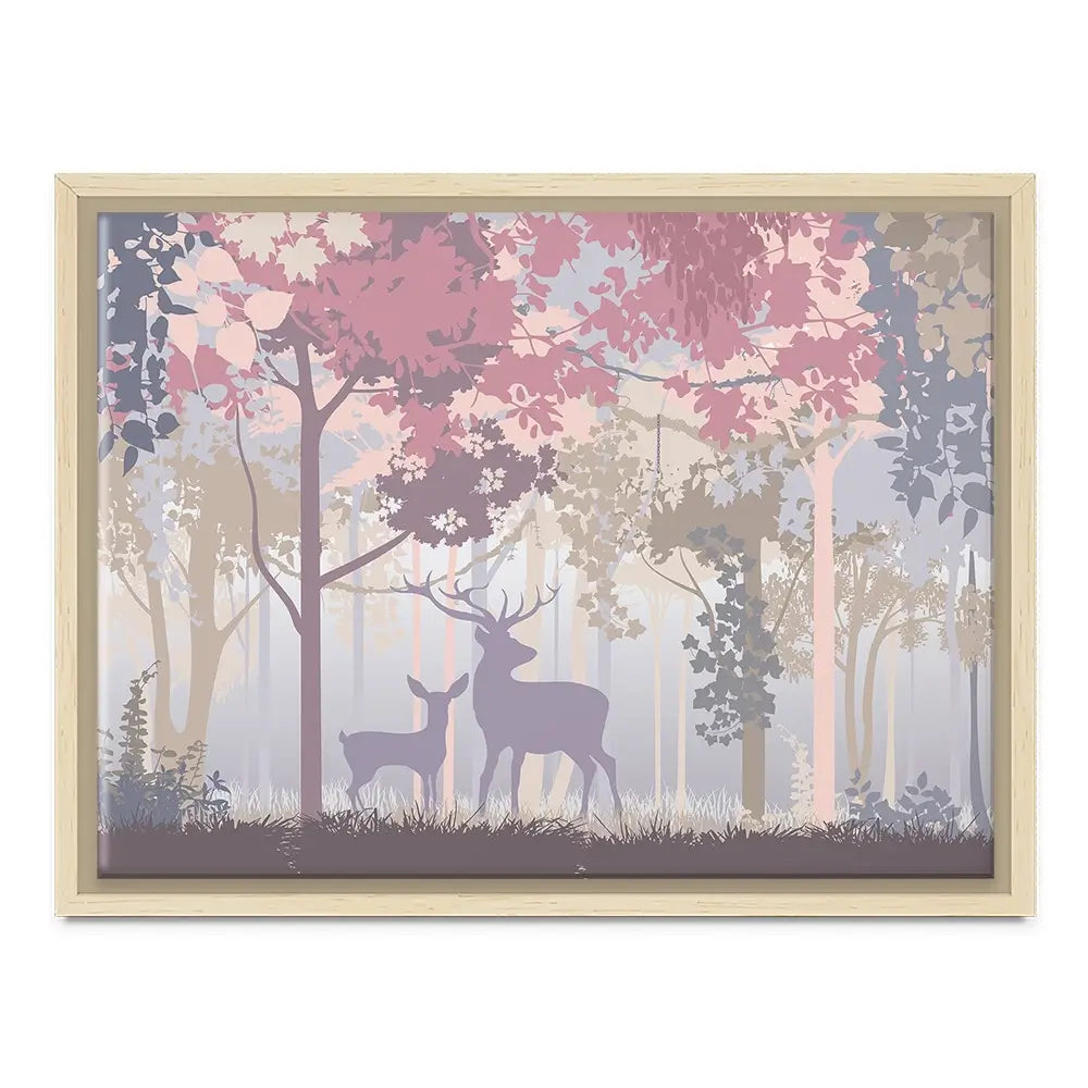 Colourful Deer In The Woods Canvas Print Colourful Deer In The Woods Canvas Print wall art product Art Print Shop