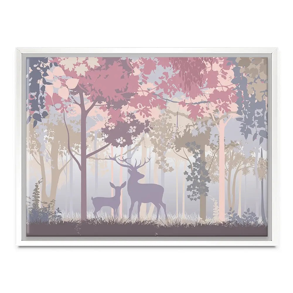 Colourful Deer In The Woods Canvas Print Colourful Deer In The Woods Canvas Print wall art product Art Print Shop